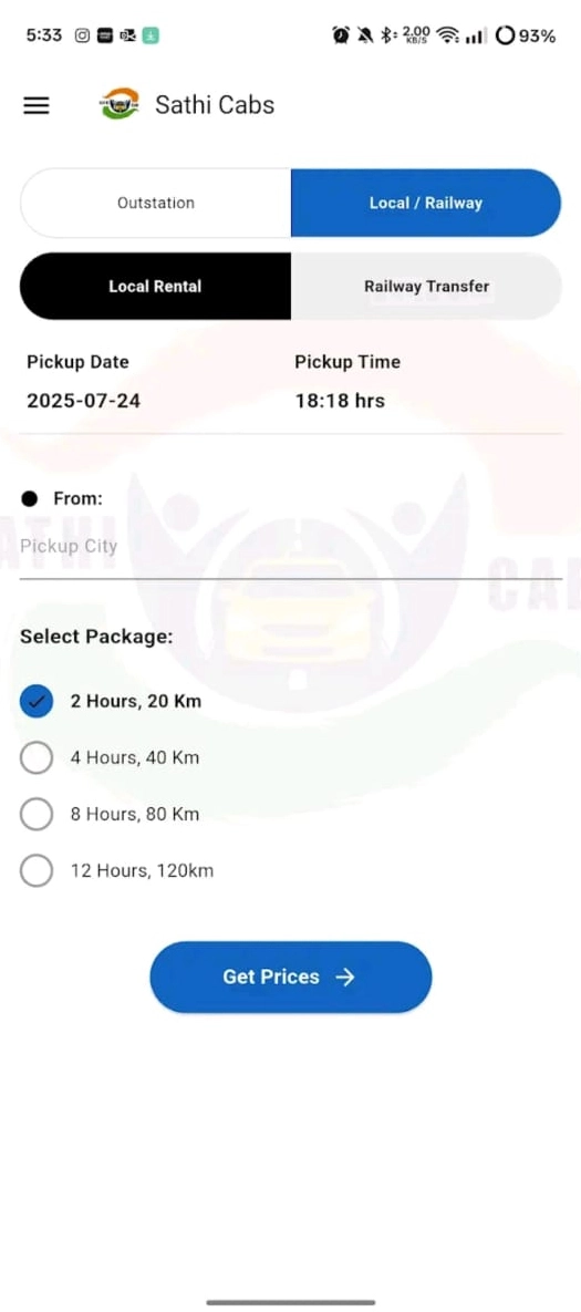 White label taxi app India