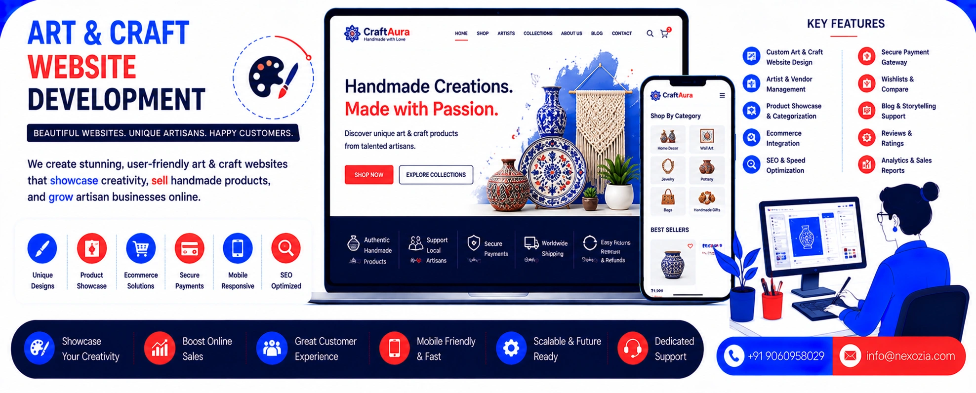 Art & Craft Website Design in North Delhi