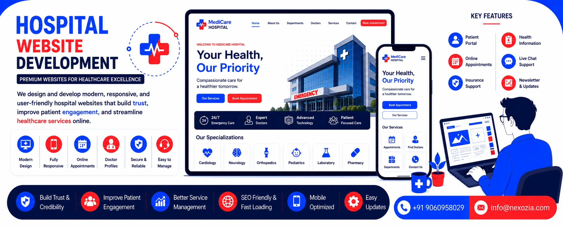 Hospital, Healthcare & Clinic Website Design in Wayanad
