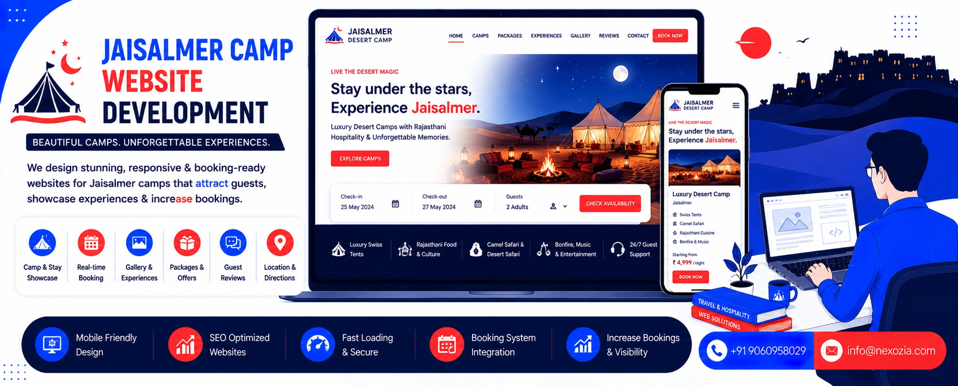 Jaisalmer Camp Website Design in Mahasamund